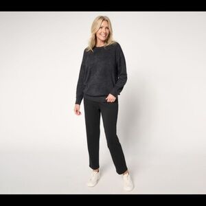 Barefoot Dreams CozyChic Lite Lounge Set Black 1X NWT